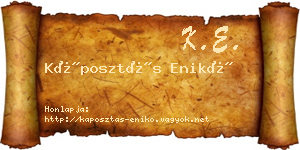 Káposztás Enikő névjegykártya
